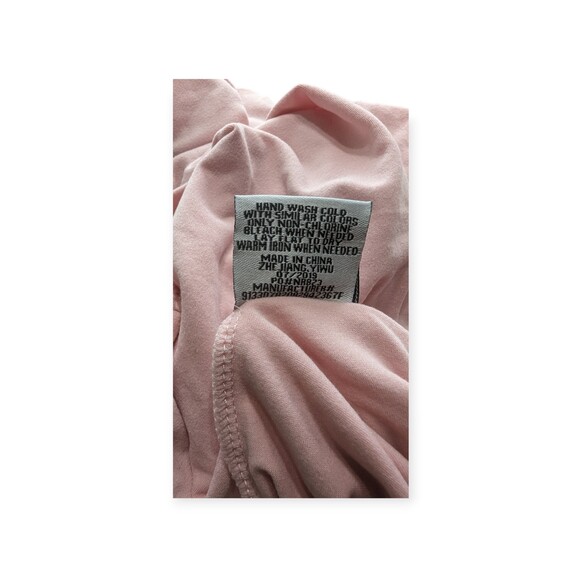 Copper Key Shirt Womens XL(16) Light Pink Long Sleeve Crew Neck Twist Front Top - Picture 7 of 8